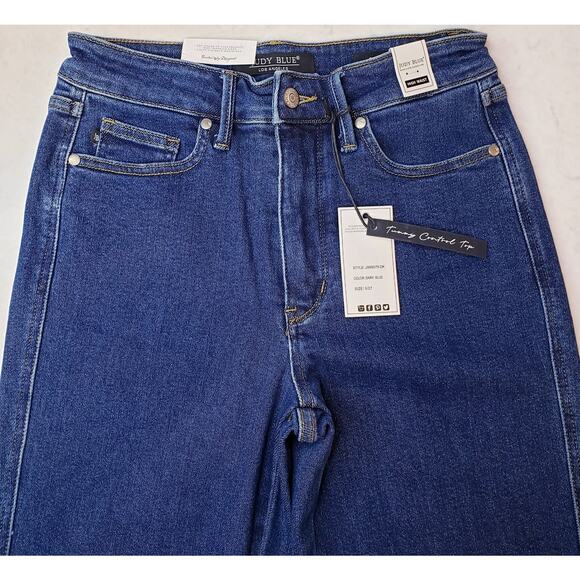 NWT JUDY BLUE High Waist Tummy Control Straight Leg Jeans Size 5/27 # JB88575 - Picture 2 of 12